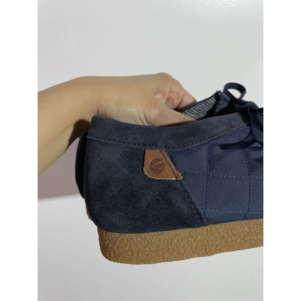 Clarks Shoes Mens 12 Shacre II Step Navy Textile Suede Extreme‎ Comfort Quilted